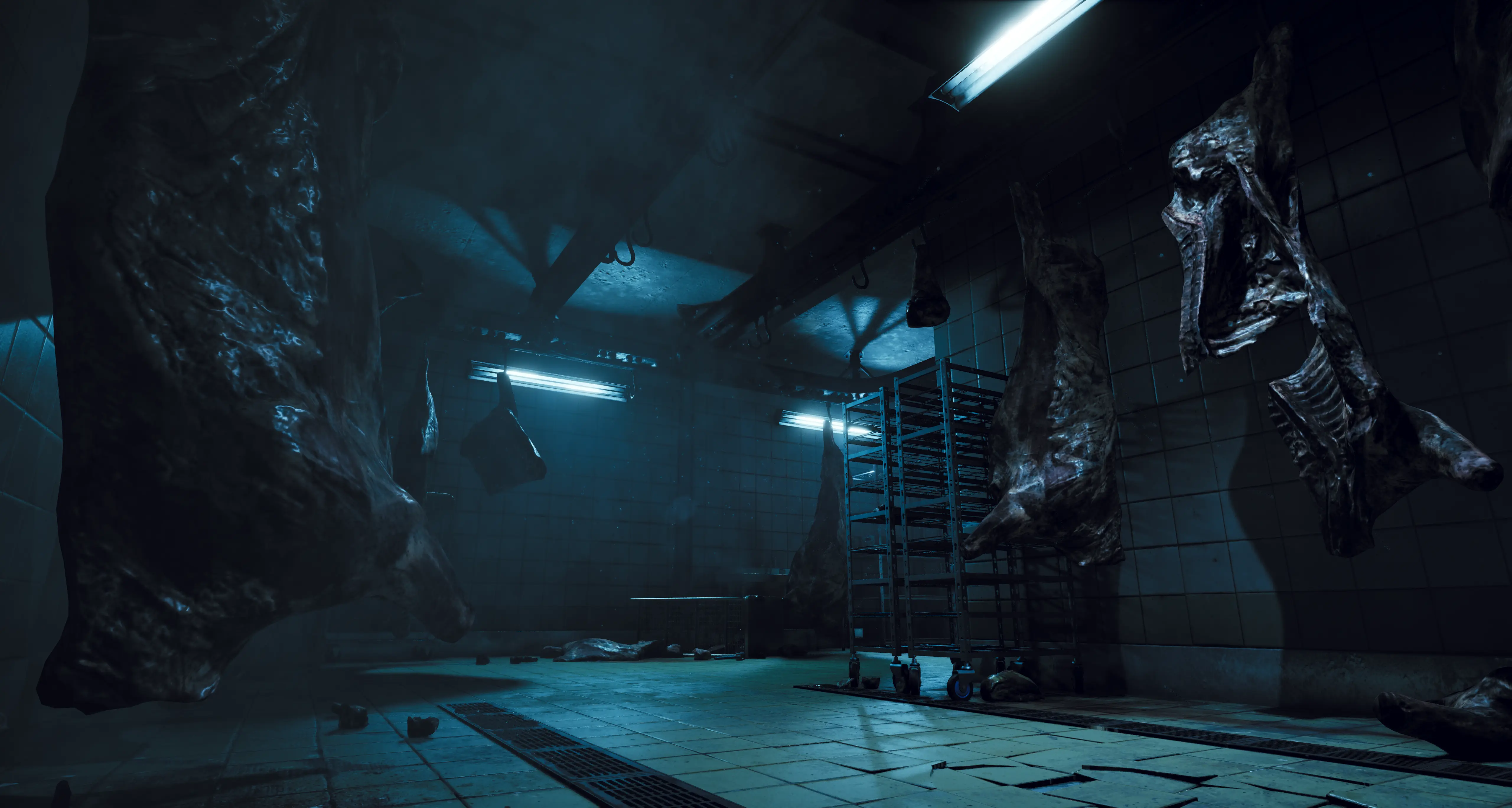 Inside the meat factory by night in Hunter: The Reckoning - Deathwish game by TEYON