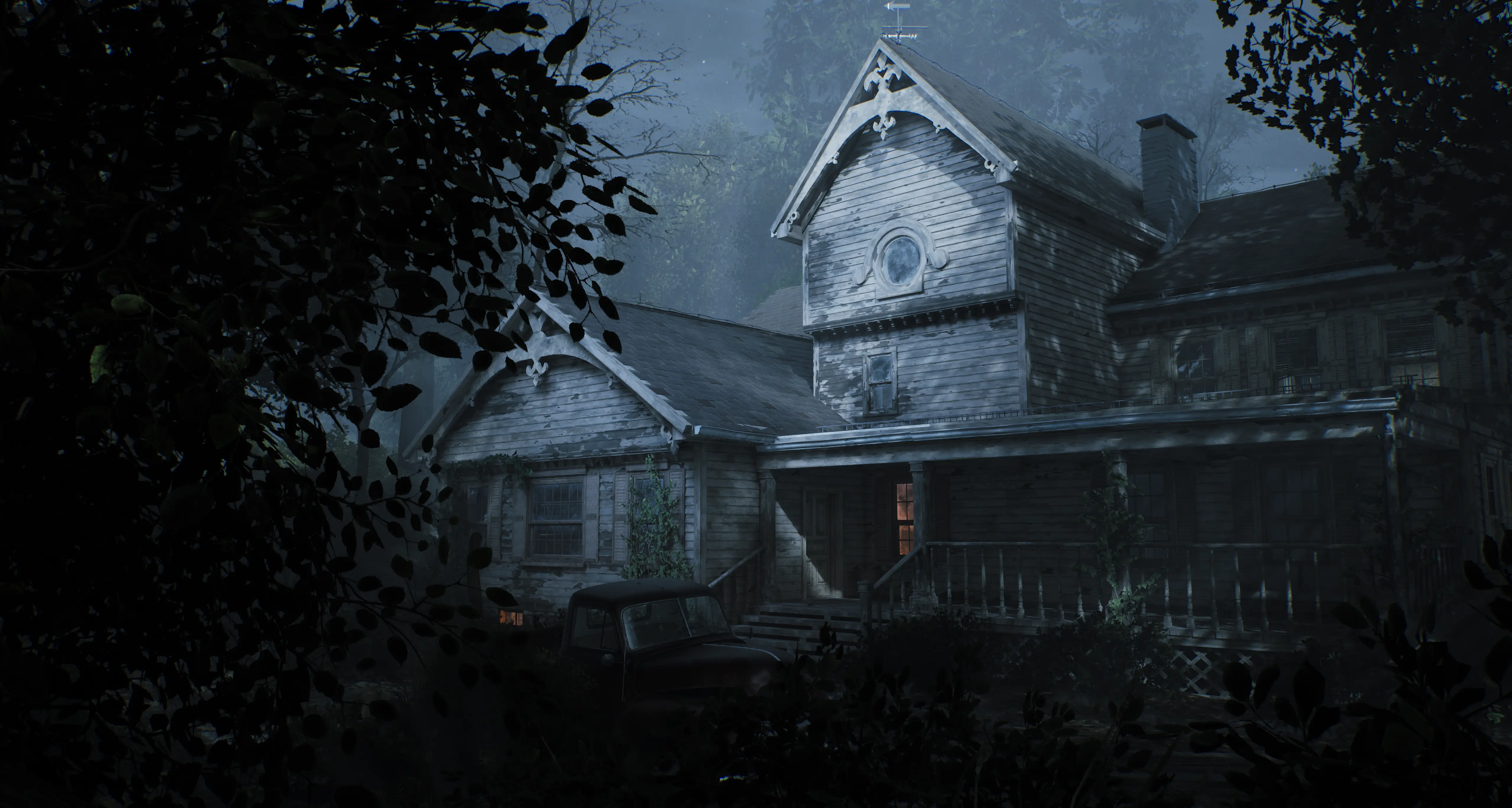 A view on an abandoned mansion in Hunter: The Reckoning - Deathwish game by TEYON
